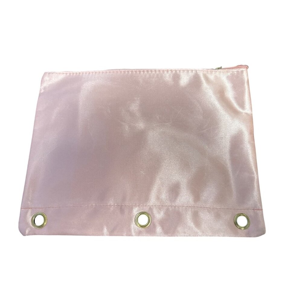 Yoobi "Everything Is Okay!" Pink Binder Zip Case With Grommets & Zipper For Scho - Picture 3 of 3